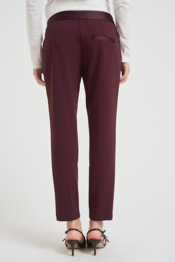 Pantalone donna skinny bordeaux - 5