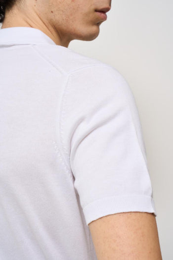 Polo uomo in maglia bianca - 5