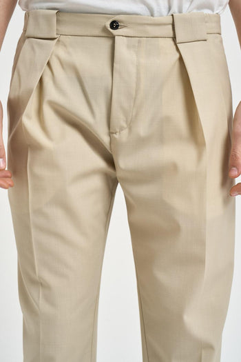 Pantalone uomo con pinces corda - 6