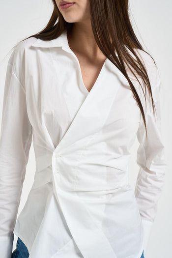 Camicia donna con incrocio bianca - 3