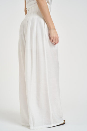 Pantalone donna ampio bianco - 4
