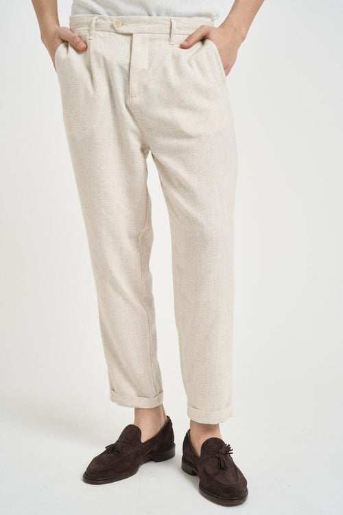 Pantalone uomo chino panna