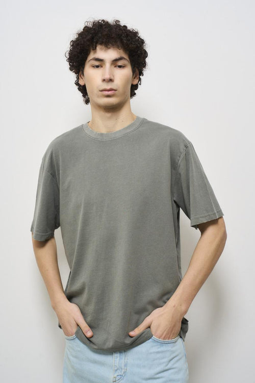 T-shirt uomo girocollo verde salvia