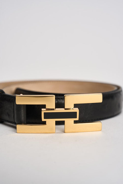 Cintura donna con logo nera - 2