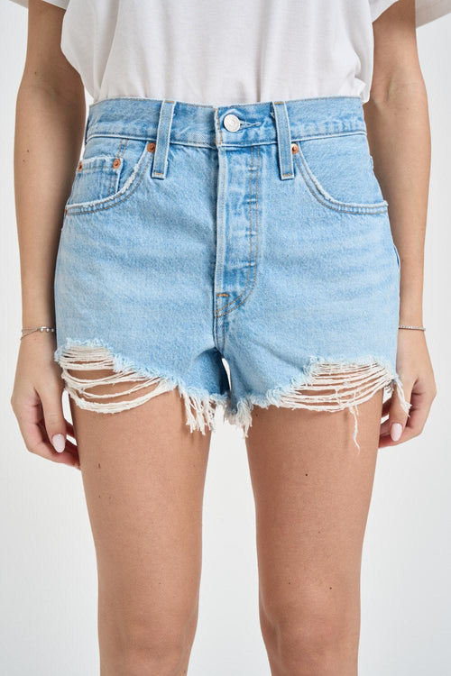 Shorts donna 501 in denim chiaro