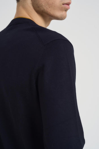 Maglia uomo girocollo blu - 4