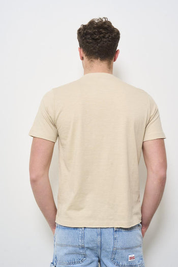 T-shirt uomo girocollo beige - 4