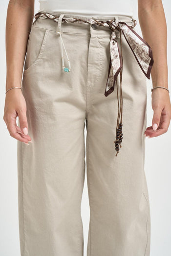Pantalone donna grigio chiaro - 4