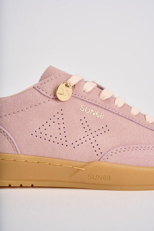 Sneakers donna in suede rosa - 2