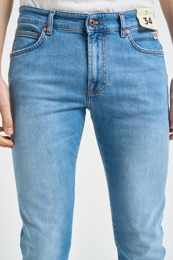 Jeans uomo slim fit in denim chiaro - 4