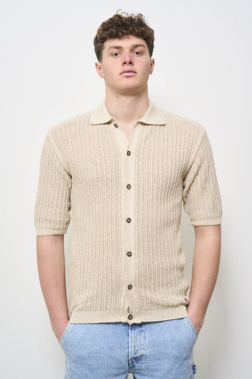 Polo uomo beige