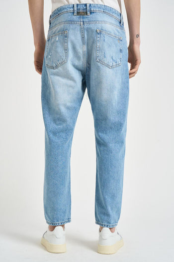 Jeans uomo regular fit in denim chiaro - 3