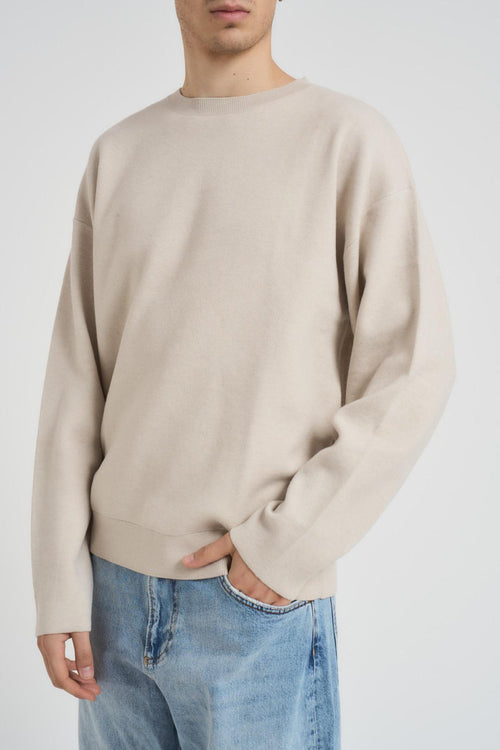 Maglia uomo girocollo panna