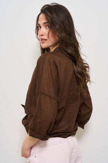 Camicia donna marrone - 4