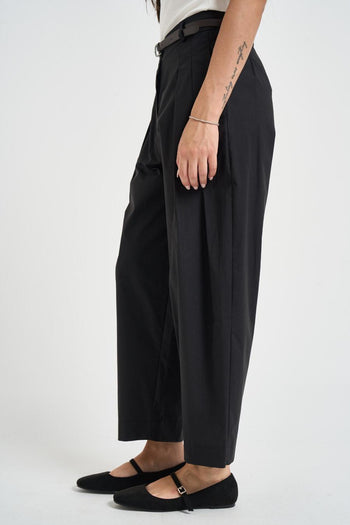 Pantalone donna barrel fit nero - 3