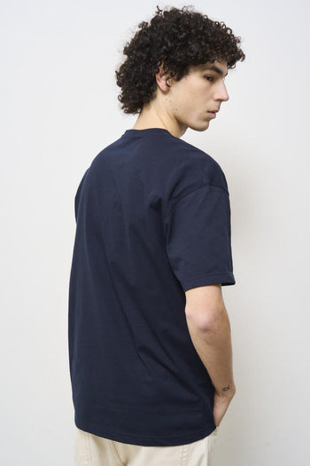 T-shirt uomo girocollo blu - 4