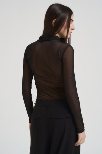 Maglia donna girocollo nera - 3