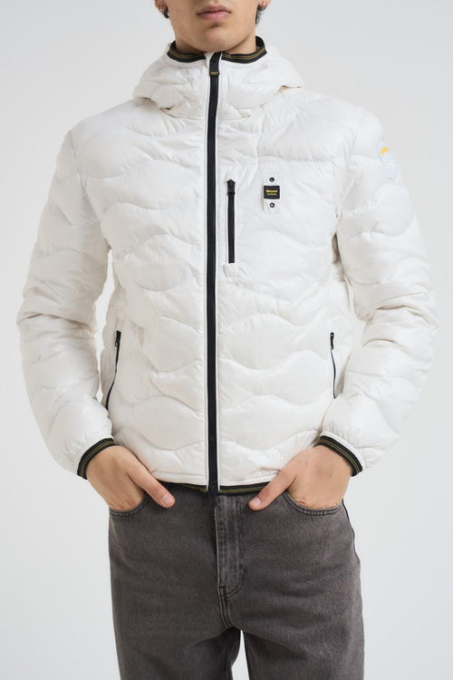Piumino uomo corto bianco
