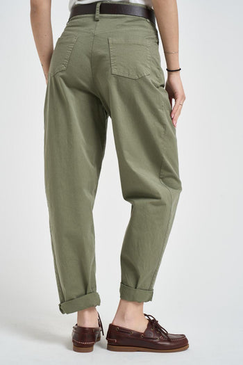 Pantalone donna balloon verde militare - 3