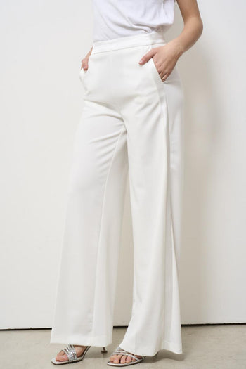 Pantalone donna gamba dritta bianco - 3