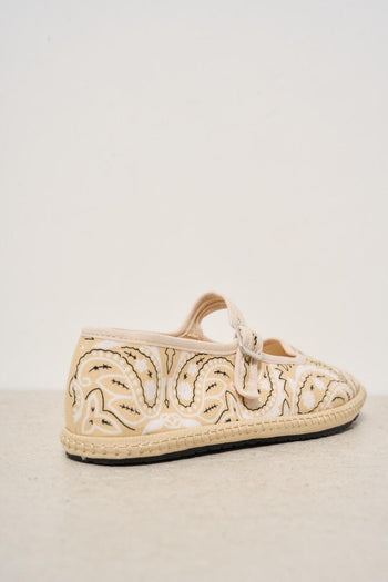 Ballerine donna fantasia bandana beige - 5