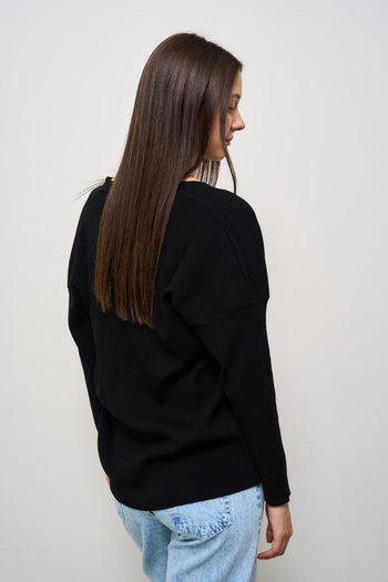 Cardigan donna nero - 4