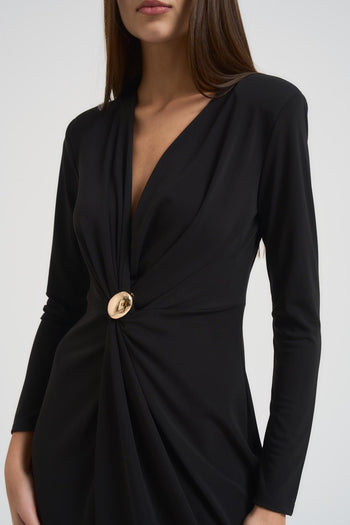 Abito donna con nodo nero - 4