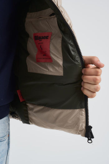 Piumino uomo trapuntato beige - 4