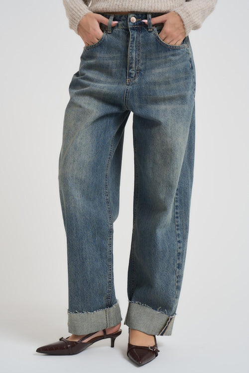 Jeans uomo gamba dritta in denim
