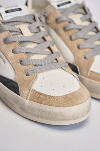 Sneakers uomo beige e nere - 4