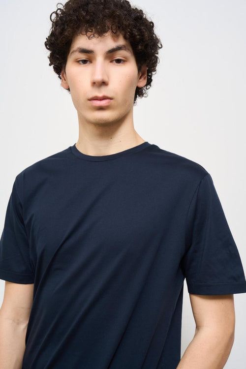 T-shirt uomo girocollo blu - 2