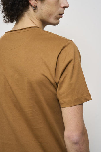 T-shirt uomo girocollo marrone - 4