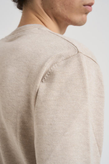 Maglia uomo girocollo beige - 5