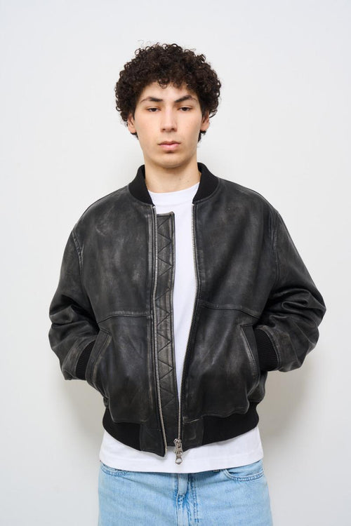 Bomber uomo nero vintage