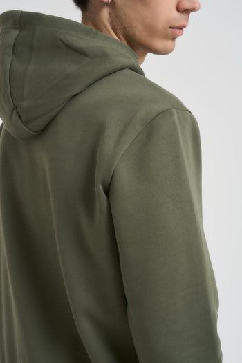 Felpa uomo con cappuccio verde - 5
