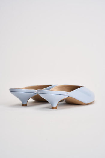 Sabot donna in vernice azzurra - 6