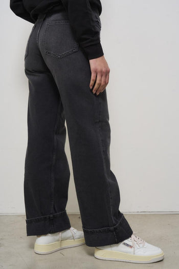 Regular fit women's jeans in gray denim - 5