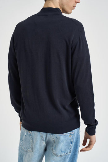 Maglia uomo fullzip blu notte - 5