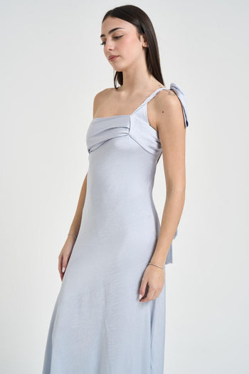 Abito donna lungo azzurro - 4