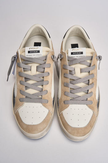 Sneakers uomo beige e nere - 5
