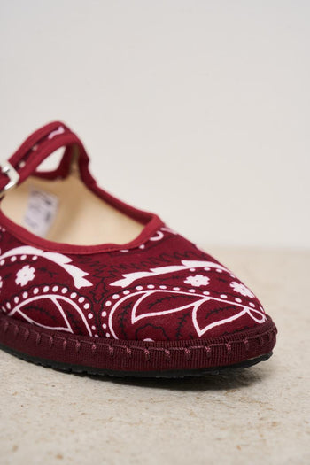 Ballerine donna fantasia bandana bordeaux - 4