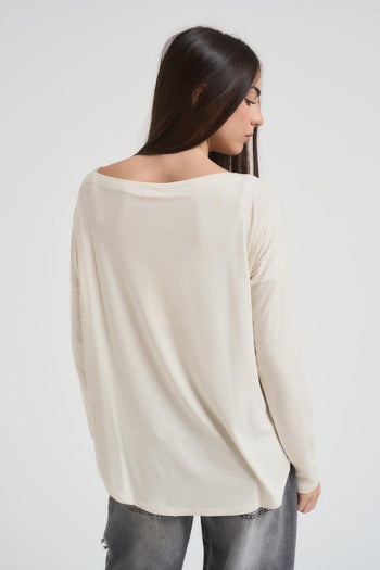 aglia donna manica lunga avorio - 3