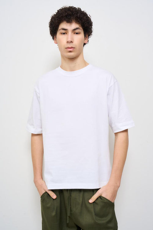 T-shirt uomo girocollo bianca
