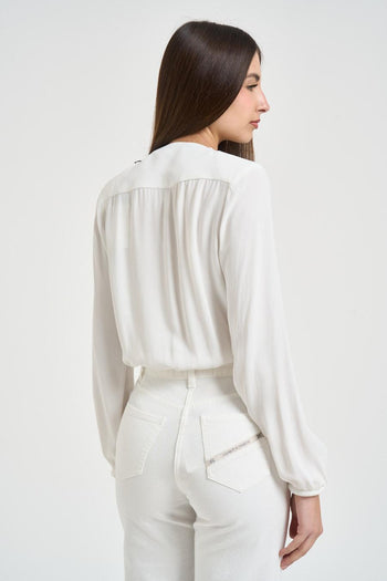 Camicia donna a body bianca - 4