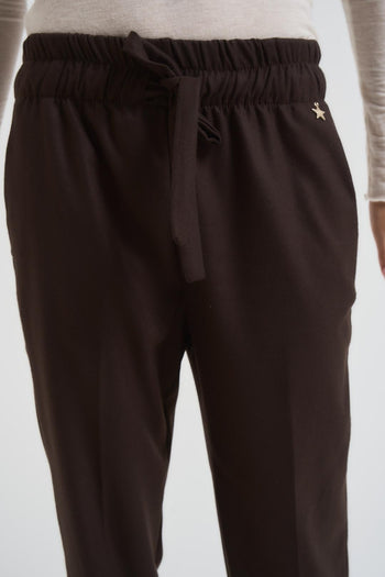 Pantalone donna regular marrone - 5