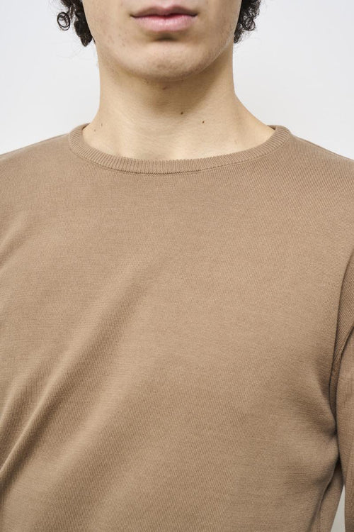 Maglia uomo girocollo beige - 2