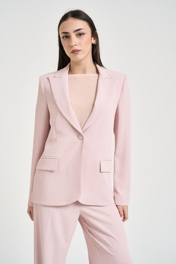 Abito donna monopetto rosa cipria - 3