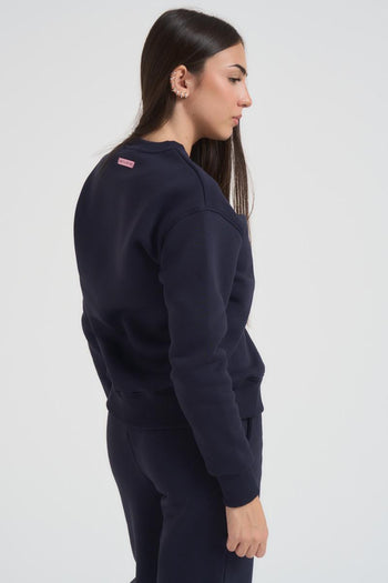 Felpa donna girocollo blu - 6