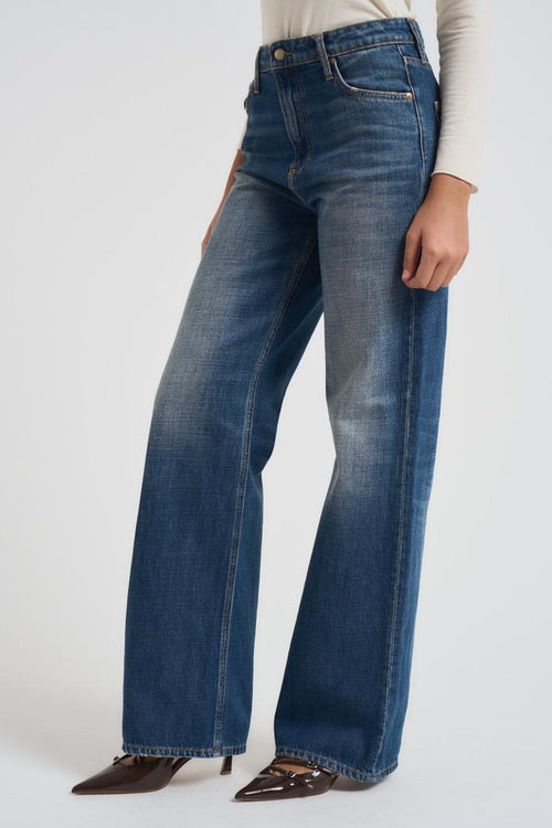 Jeans donna a palazzo in denim scuro - 2