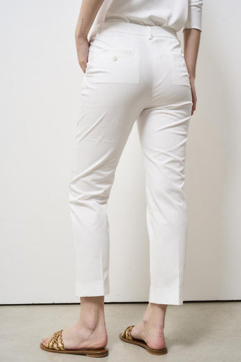 Women's white cigarette trousers - 5